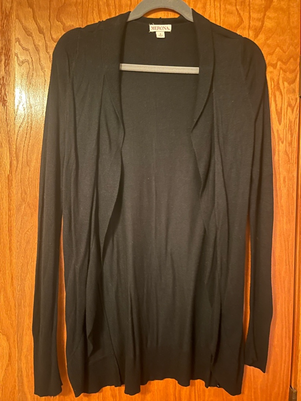 Merona Black Open-Front Cardigan